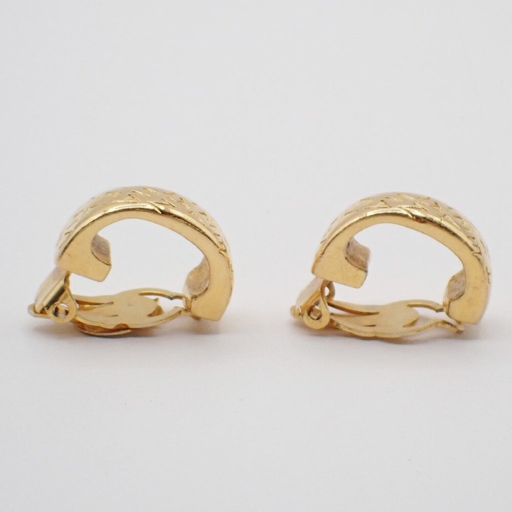 CHANEL CC Logo Earrings Clip-On GHW France 83RF992 - Picture 12 of 14